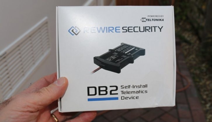 Rewire Security DB2 tracker can be self-installed to your caravan