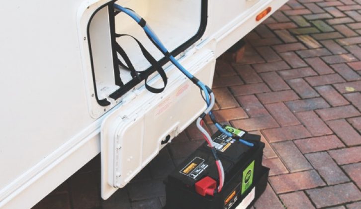 The DB2 tracker can be attached to the leisure battery