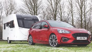 The Ford Focus is easy to manoeuvre, with no trouble towing on grass