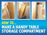 Avoid those awkward access arrangements with this handy guide to creating a storage compartment for your caravan table