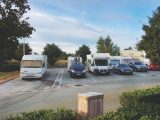 Make use of the dedicated parking bays for caravans at aires
