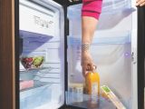 The fridge is half-height, but its 103-litre capacity should be fine for two