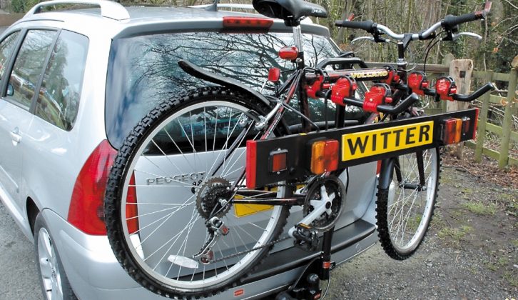 Flange towbar-mounted cycle carriers enable you to tow your caravan and carry bikes