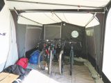 Sammy's Isabella Annexe makes a good bike store!