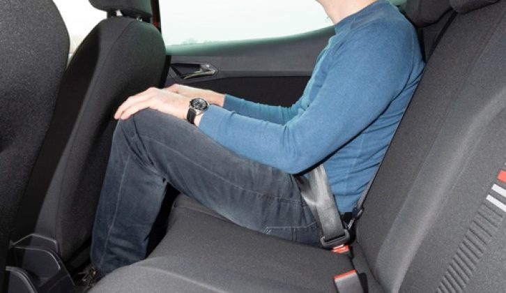 Adults can travel in the back row without feeling cramped, unless those sitting in the front seats are especially tall