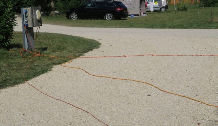This site in France had cables trailing across an access road, which could result in the cable being damaged