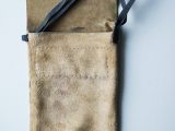 To make a handy belt pouch you will need a 330 x 170mm piece of chamois leather and some strong 10mm synthetic tape