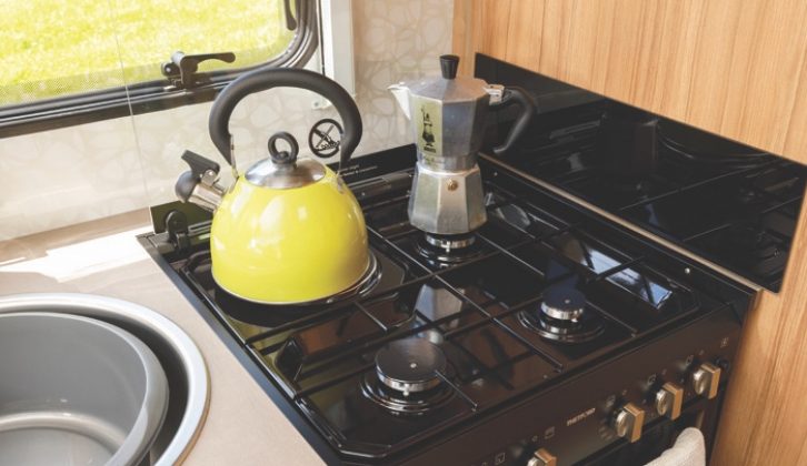 Four-burner dual-fuel hob is ideal when cooking for the family