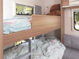 Each of the bunk beds has a spotlight for easy reading and a wall pouch to store the children's favourite books