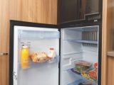 Slimline three-way fridge with separate freezer has a pan locker below