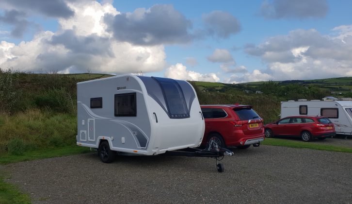 We pitched up at Trewethett Farm Caravan and Motorhome Club Site