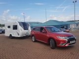 We borrowed the Discovery from Bailey, and towed it from their Bristol HQ to Cornwall with our long-term test car, the Mitsubishi Outlander PHEV
