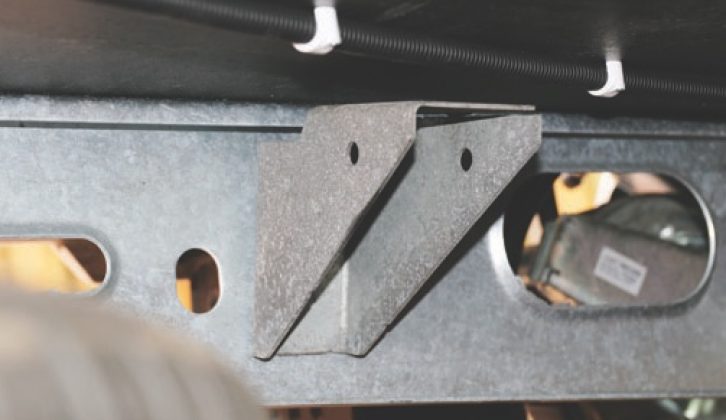 One of the inner brackets in position