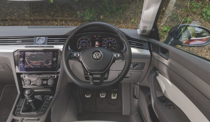 We're impressed by the touchscreen sat nav. The display is clear and easy to use while controls for the stereo, trip computer and cruise control are mounted on the steering wheel