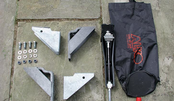 Al-Ko side-lift jack kit and contents