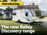 The new Bailey Discovery range has smart exteriors and a long list of options, including an A-frame mounted bike rack