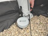 Innovations such as these height adjustment discs from Outwell can help an awning pitch better on uneven ground
