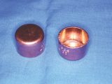 1. Conventional 22mm copper blanking caps, available from any DIY store
