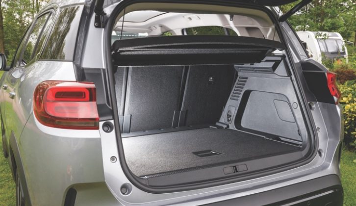 The boot holds 580 litres with rear seats upright...