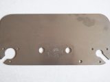Have your plate cut, with slots to allow for easier fitting of your pre-wired sockets