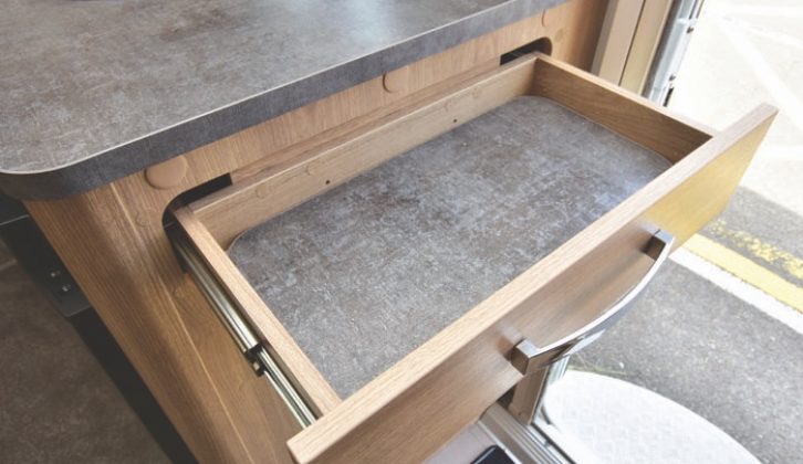 The 454 excels when it comes to storage - there are drawers, lockers and cupboards everywhere you look