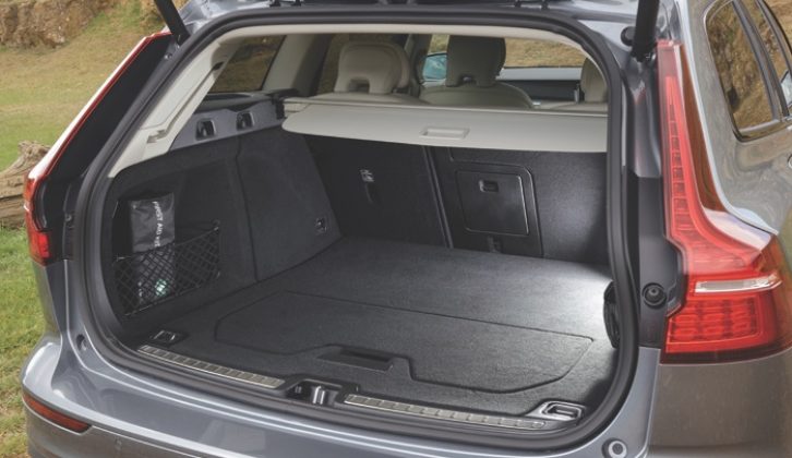 The Volvo provides 529 litres of luggage space...