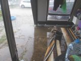 Pitch so water can drain away from the awning to avoid flooding