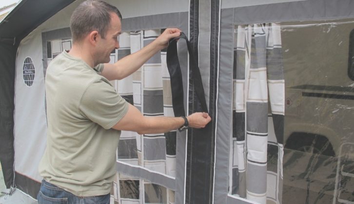 Open air vents if sleeping or cooking in the awning, to prevent condensation