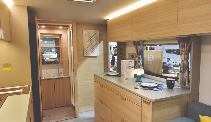 Brilliant side dresser has a large window, extra worktop and plenty of drawer space
