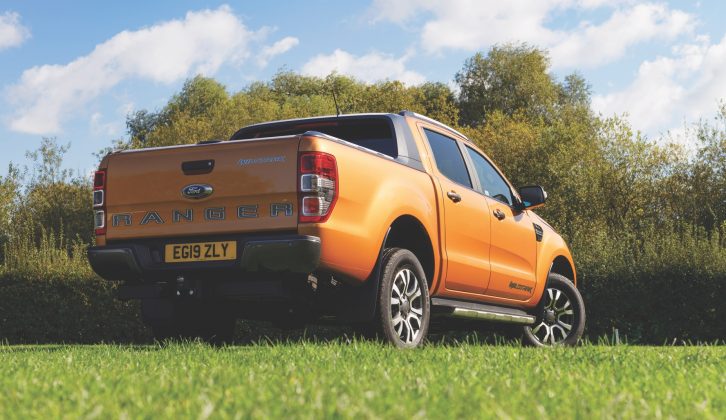 The Ranger's load bed is more than a metre wide, even between the wheel arches