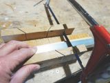 A mitre block is not essential but ensures accurate cutting