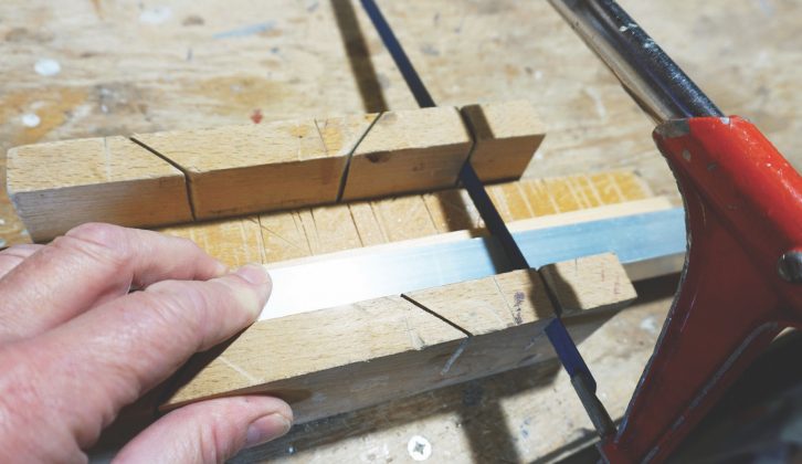 A mitre block is not essential but ensures accurate cutting