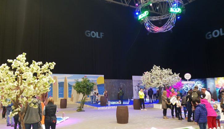 The adventure golf course in Hall 1 is proving a popular addition to the show this year