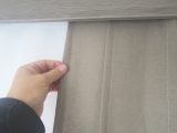Fabric drops look like curtains, but they won't draw across the windows