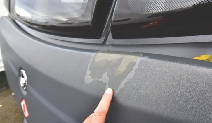 Bit of a blemish in the paintwork on the example we looked at - is this a problem or has something been spilt?