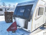 A very dirty caravan thanks to the Beast from the East