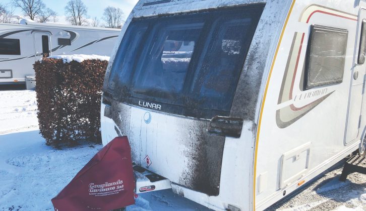 A very dirty caravan thanks to the Beast from the East