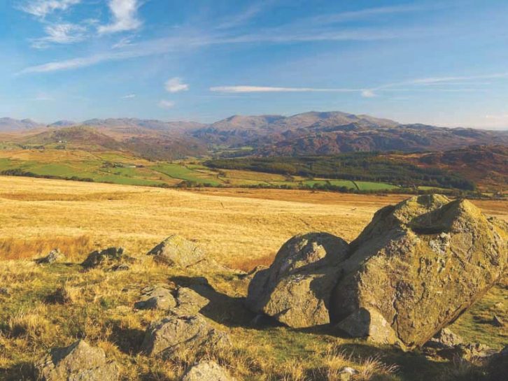 Take in the southern fells of the Lake District National Park from Moss Side Farm