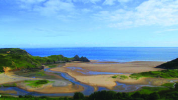 Three Cliffs Bay, The Gower Peninsula in South Wales