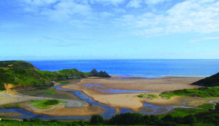 Three Cliffs Bay, The Gower Peninsula in South Wales
