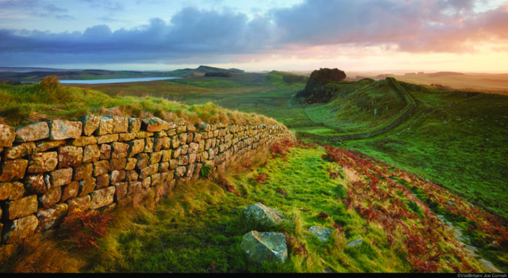 Hadrian's Wall near Housesteads. 