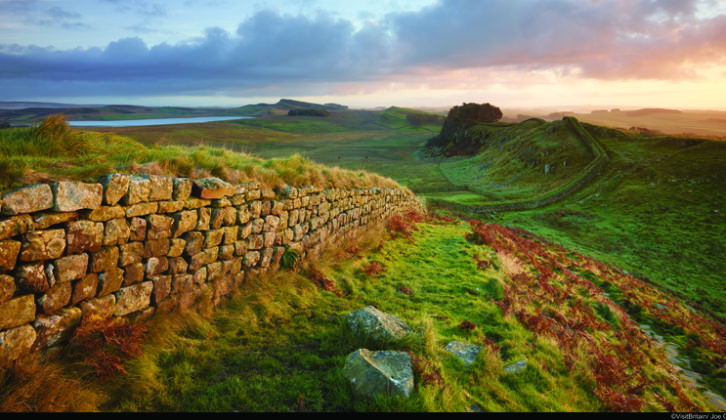 Hadrian's Wall near Housesteads.