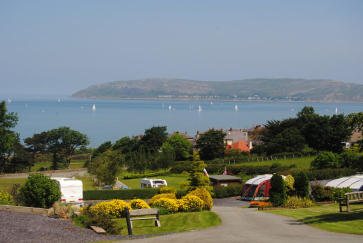 Tyddyn Du Touring Park, near Conwy, on the north coast of Wales