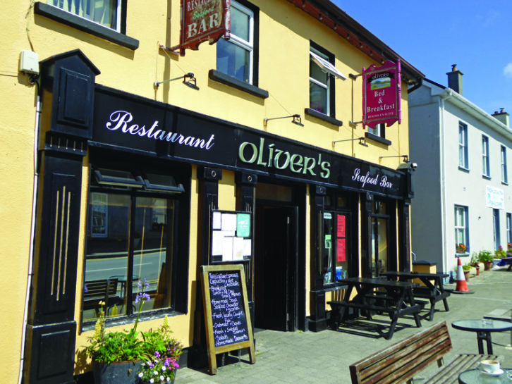 Oliver's pub and restaurant, on Cleggan Pier