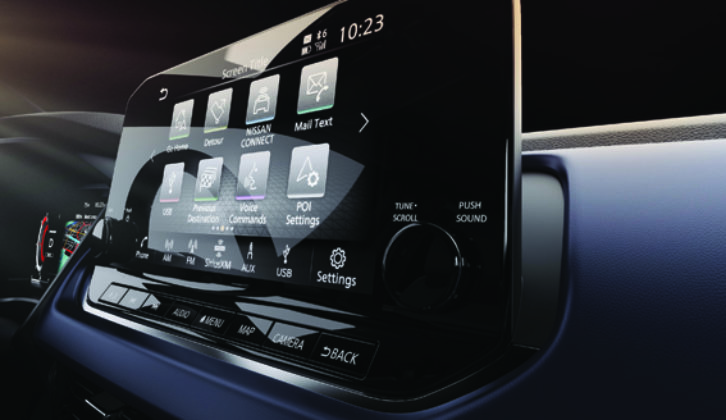 Interior quality provides a high-tech look and feel to the dash