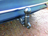 The towbar deploys at the push of a button, although it needs to be locked into place by hand