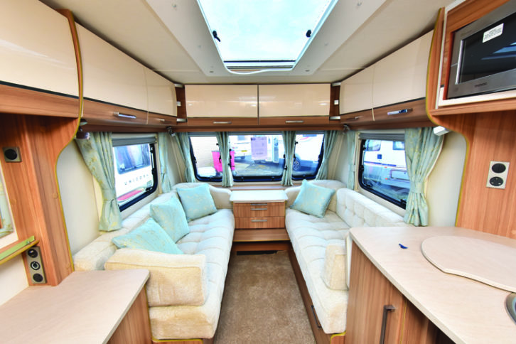 Lounge offers space and comfort, plus excellent overhead storage