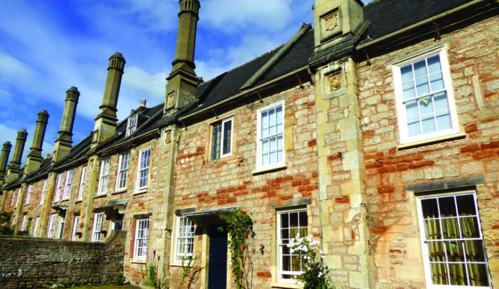 Distinctive cottage chimneys on Vicars' Close