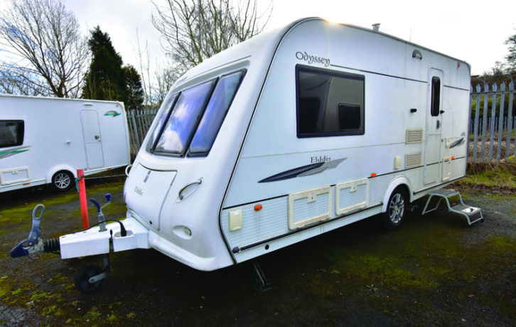 Barbecue point, wet locker and exterior mains socket were all standard on the 2009 Elddis Odyssey