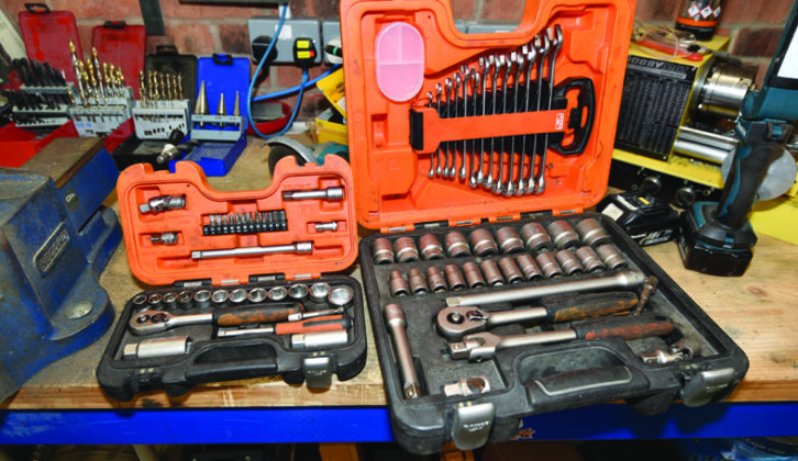 A 3/8-inch drive socket set is a good starter, while a larger 1/2-inch drive set is ideal for touring